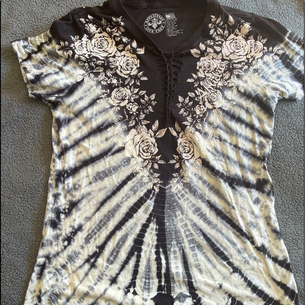 Affliction Rose Vine T-Shirt *rhinestones*